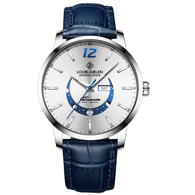 Montre Élégante à Phase Lunaire