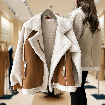 Erin - Veste en fausse fourrure avec fermeture éclair
