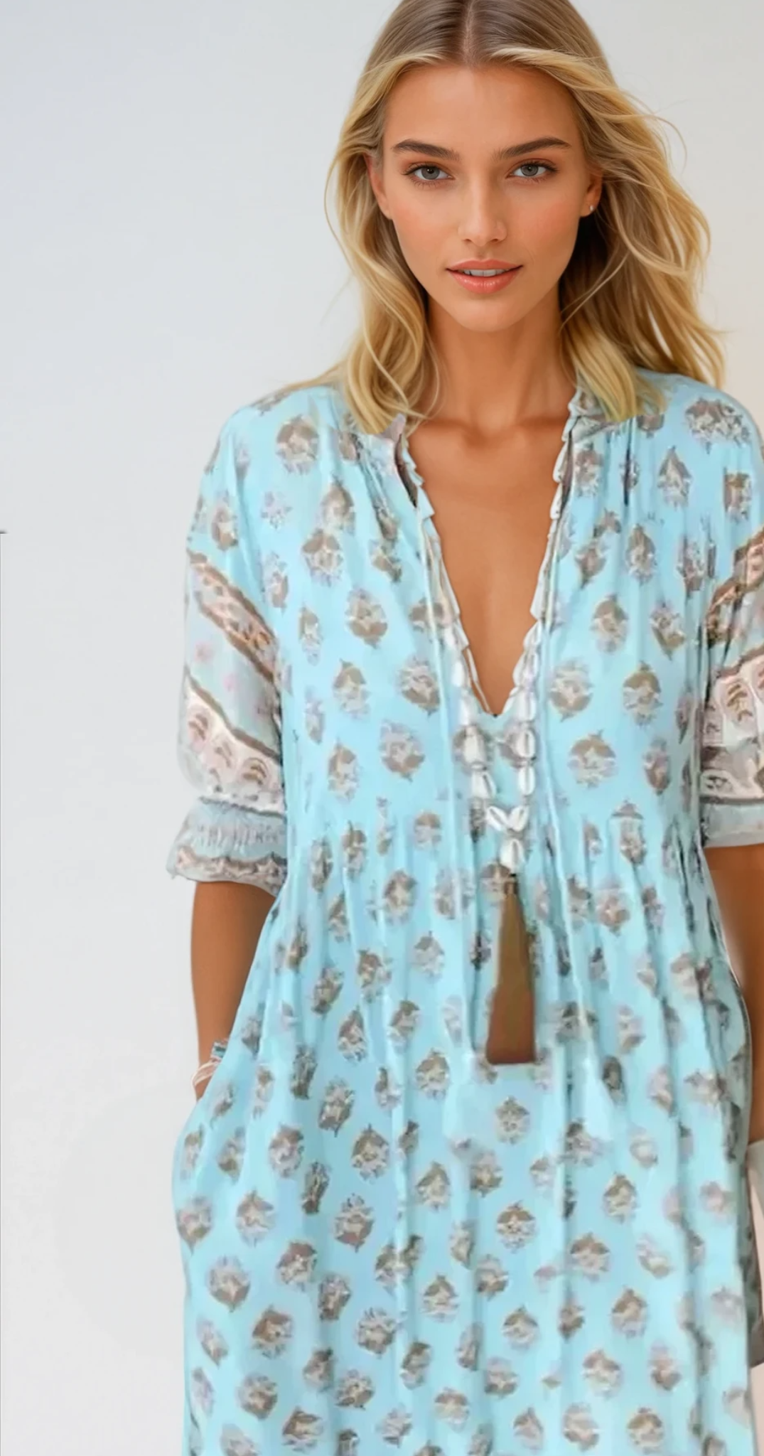 Inès - Robe D'Été Boho Chic Décolleté En V