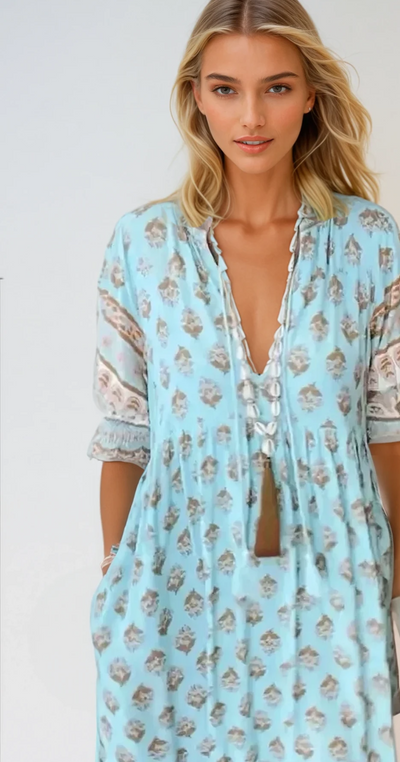 Inès - Robe D'Été Boho Chic Décolleté En V