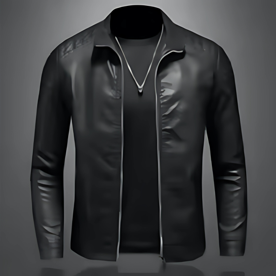 JONNY | Veste en cuir sans poches poitrine