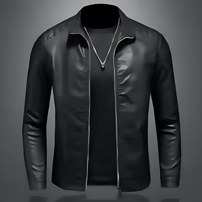 JONNY | Veste en cuir sans poches poitrine