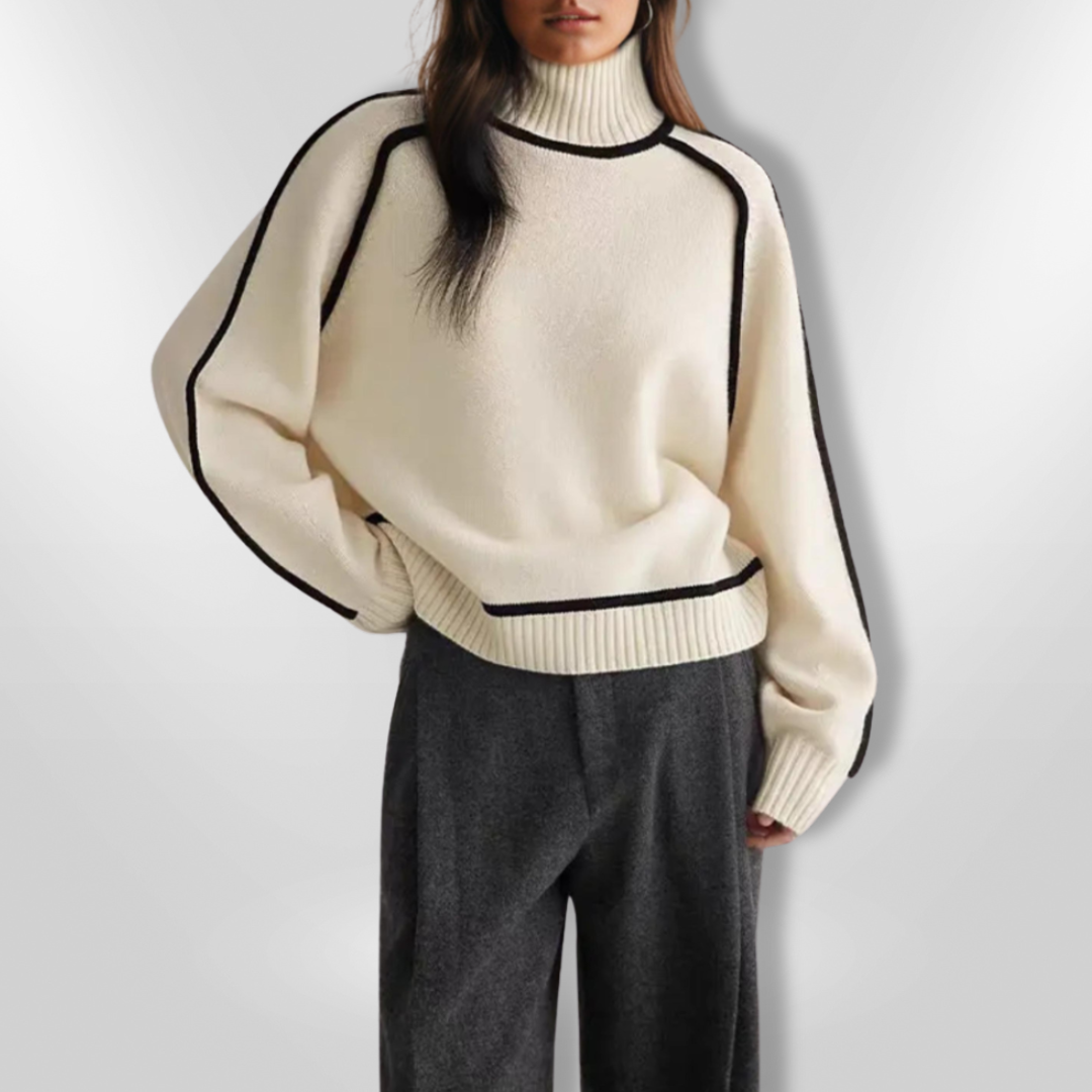 CLAIRE | Pull col roulé élégant