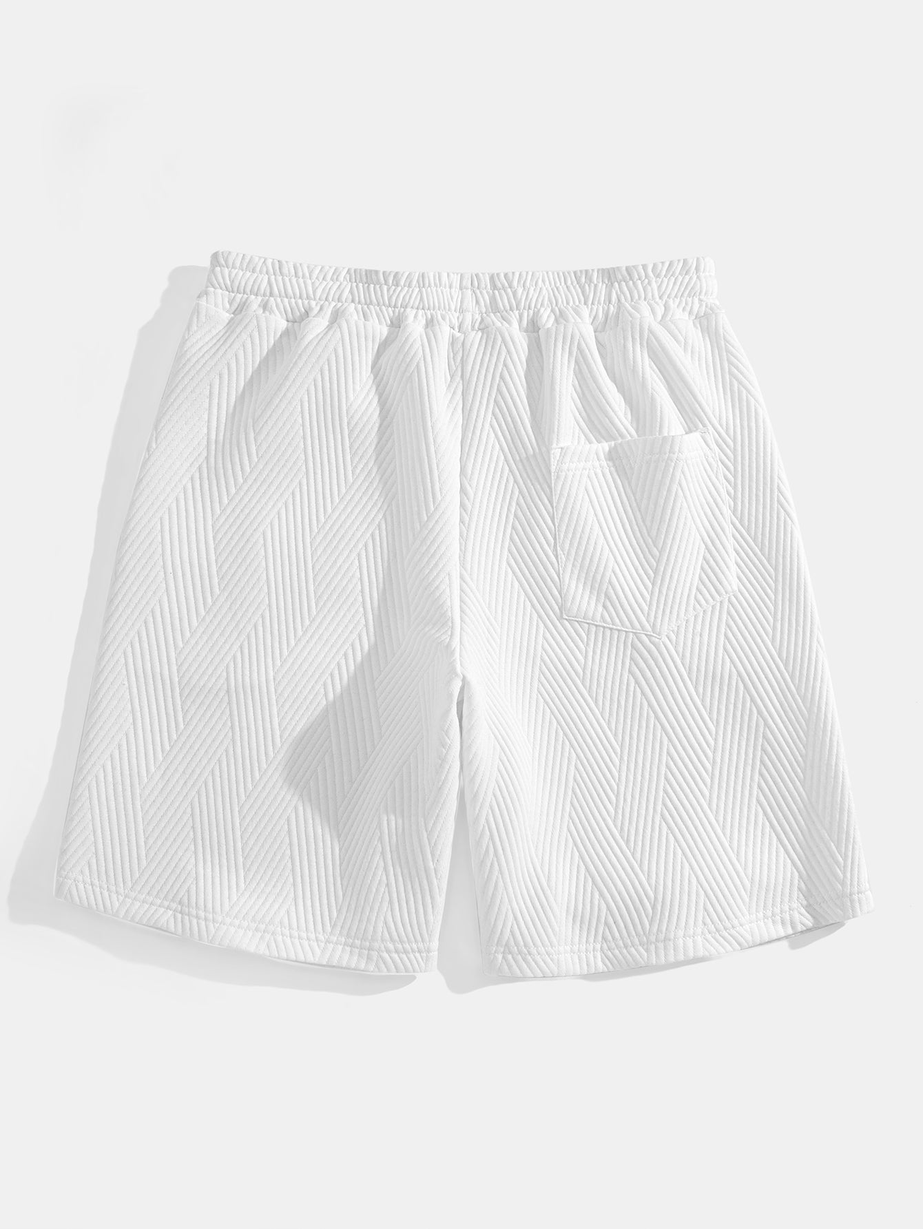 Débardeur à Capuche Jacquard Rayé avec Short Assorti