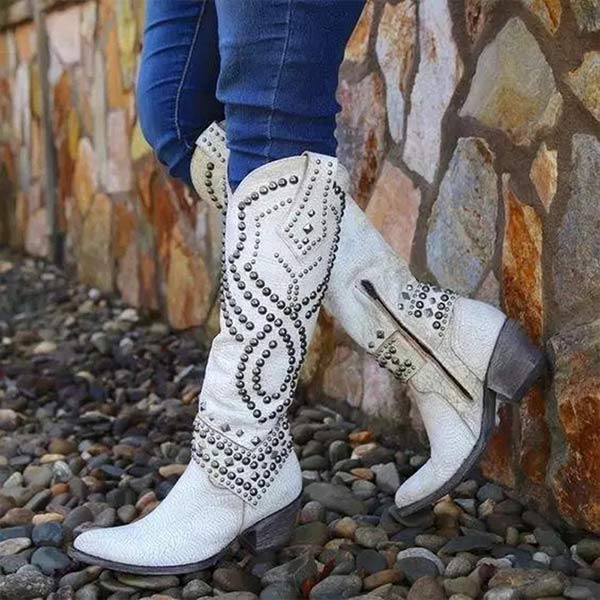 Gabrielle | Bottes Hautes Pour Femme | Mollets Larges