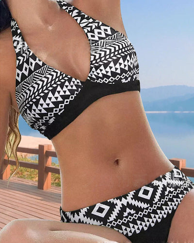Lina™ | Bikini deux pièces à imprimé floral et géométrique