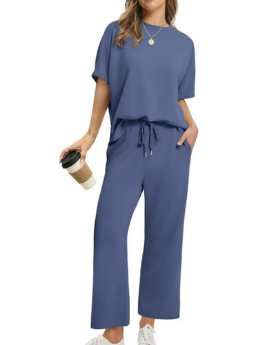 ASANARE - Ensemble décontracté doux avec haut et pantalon