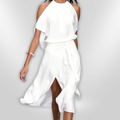 LAURA | robe à épaules ouvertes