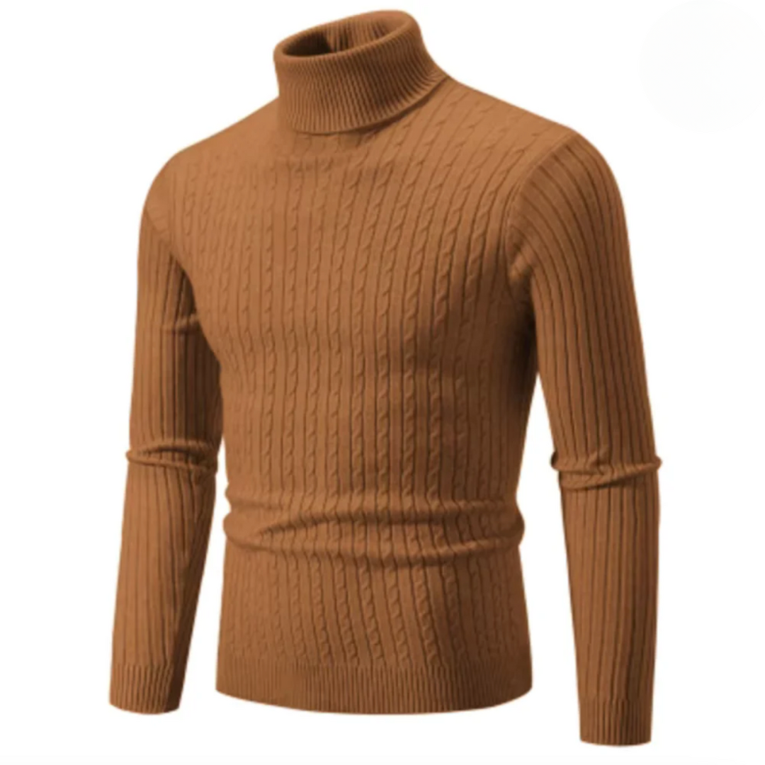 LORETT| Pull tricoté chaud à col roulé