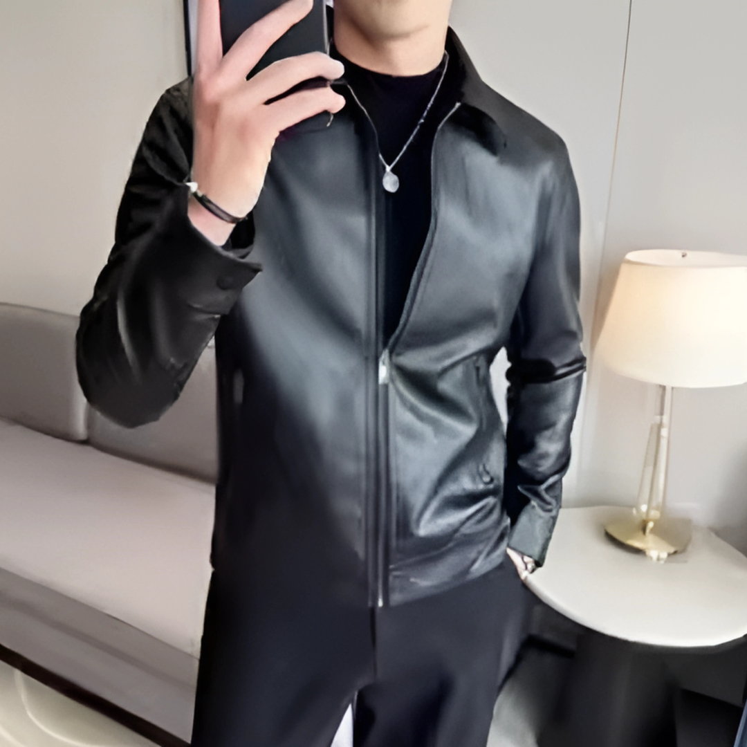 JAN | Veste en Cuir Minimaliste pour Homme