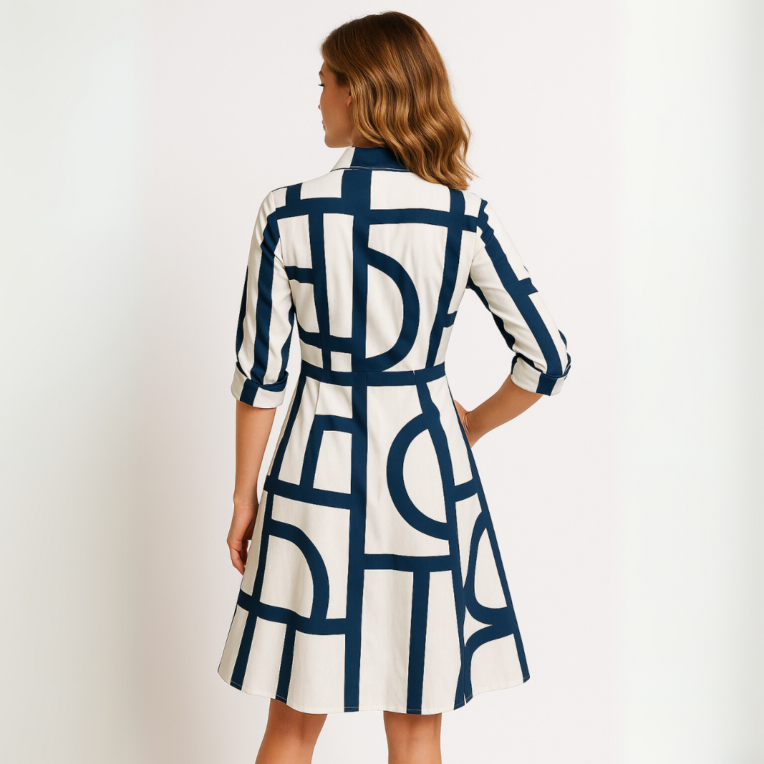 ESTELLE | Robe géométrique avec poches