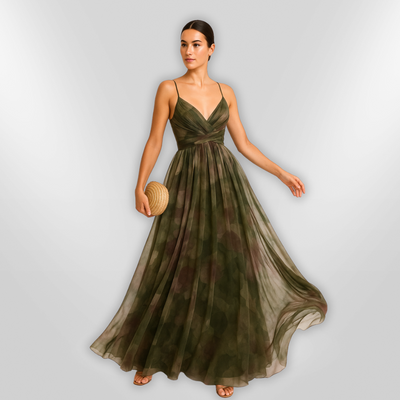 ELÉNA | Robe Longue Élégante à Imprimé Floral