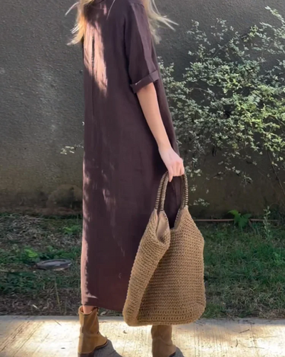 NEREAM - ROBE DÉCONTRACTÉE EN COTON ET LIN