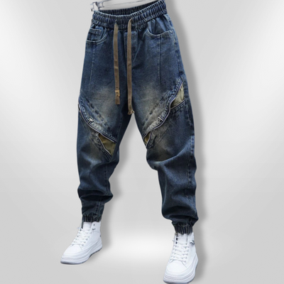 JESSE | Pantalon Baggy Denim avec Ceinture