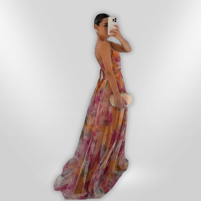 ELÉNA | Robe Longue Élégante à Imprimé Floral