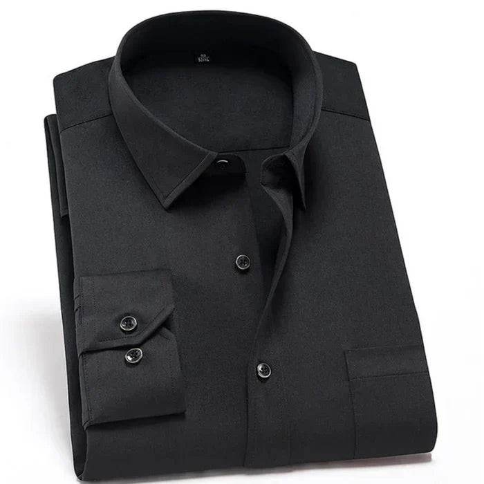 Chemise homme – Coupe slim – Tissu stretch respirant – Manches longues élégantes