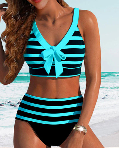 Calypso™ | Bikini taille haute à rayures