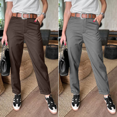 Bella™ | Pantalon galbant rayé