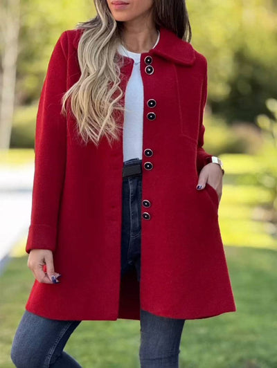Manteau Classique à Boutons | Élégance Intemporelle | Coupe Droite
