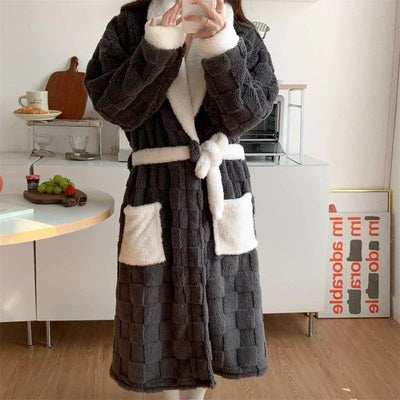 Louisa - Peignoir d'automne en flanelle élégant et confortable pour femmes