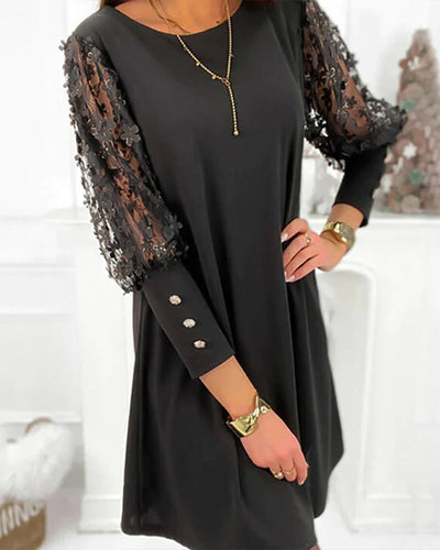 Jaromira | Robe Elegent Manches Noir | Mini