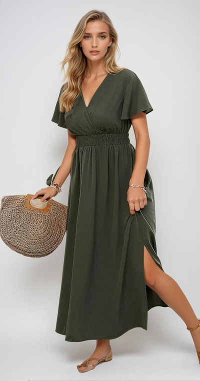 Léa - Elégante Robe D'Été Avec Décolleté En V
