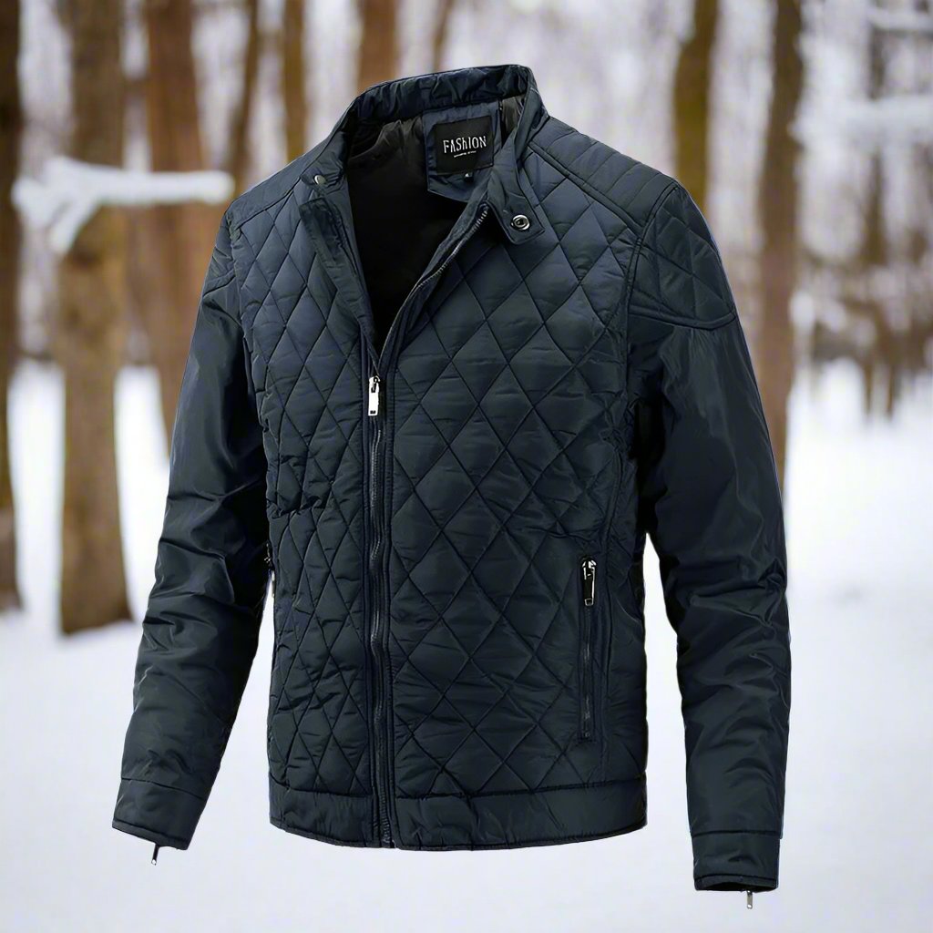 Veste matelassée homme – Coupe slim – Isolante légère – Col montant – Poches zippées