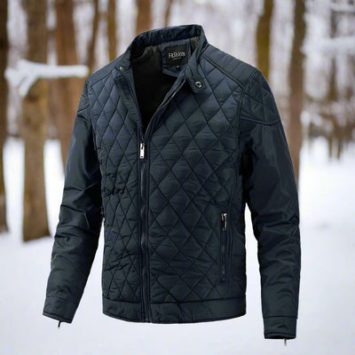 Veste matelassée homme – Coupe slim – Isolante légère – Col montant – Poches zippées
