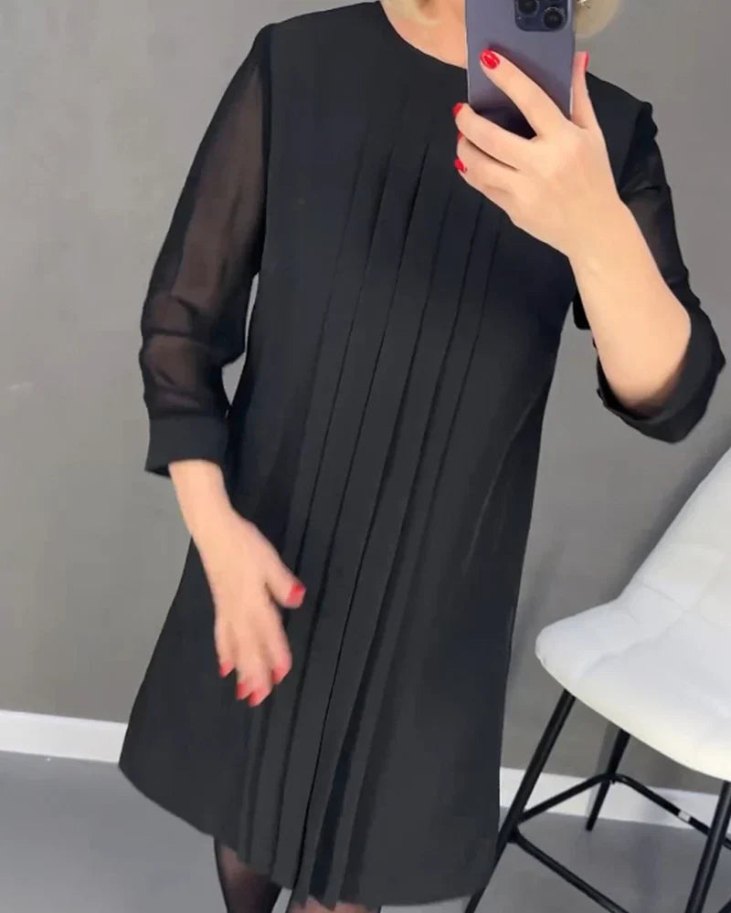 Elize™ | Robe plissée en tissu tricoté