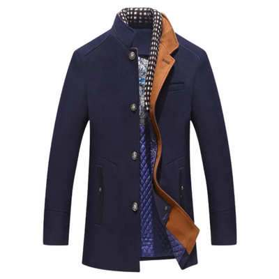 JESKO | Hommes Manteau Slim Fit Manteau à col châle