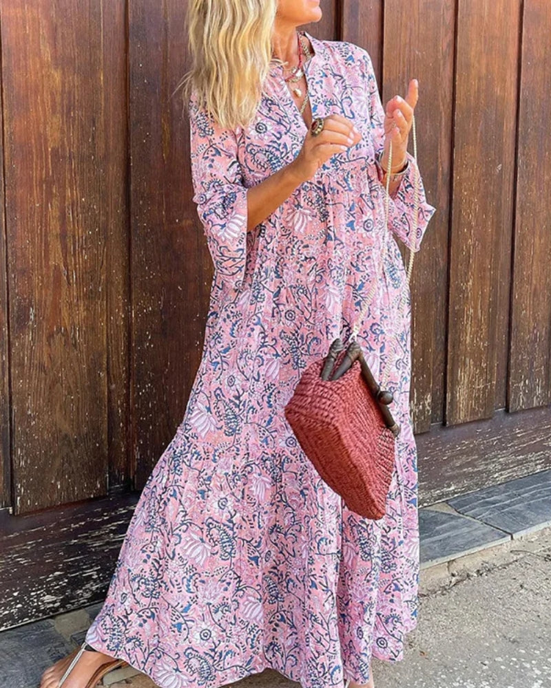 ALMERIA - Robe bohème imprimée