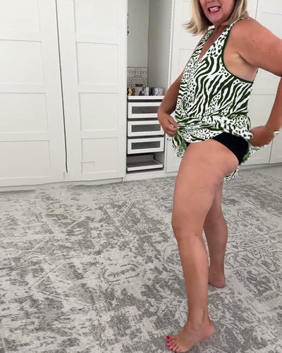 Maillot de Bain Slim Fit avec Motif Zebra