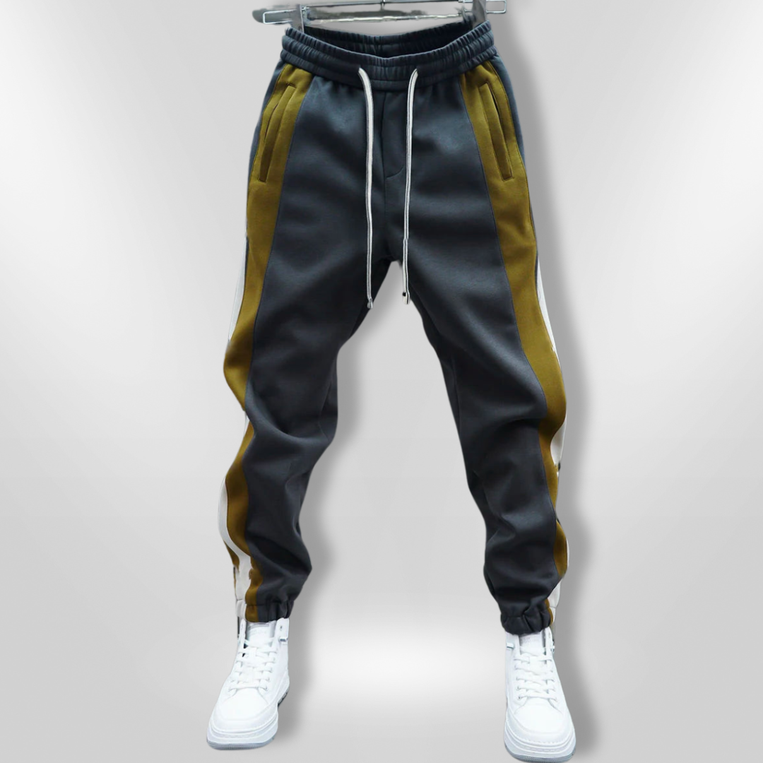 SIMON | Pantalon Tendance à Rayures Contrastées
