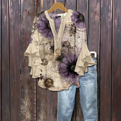 Blouse d'été "Fête de jardin" – Douce & élégante