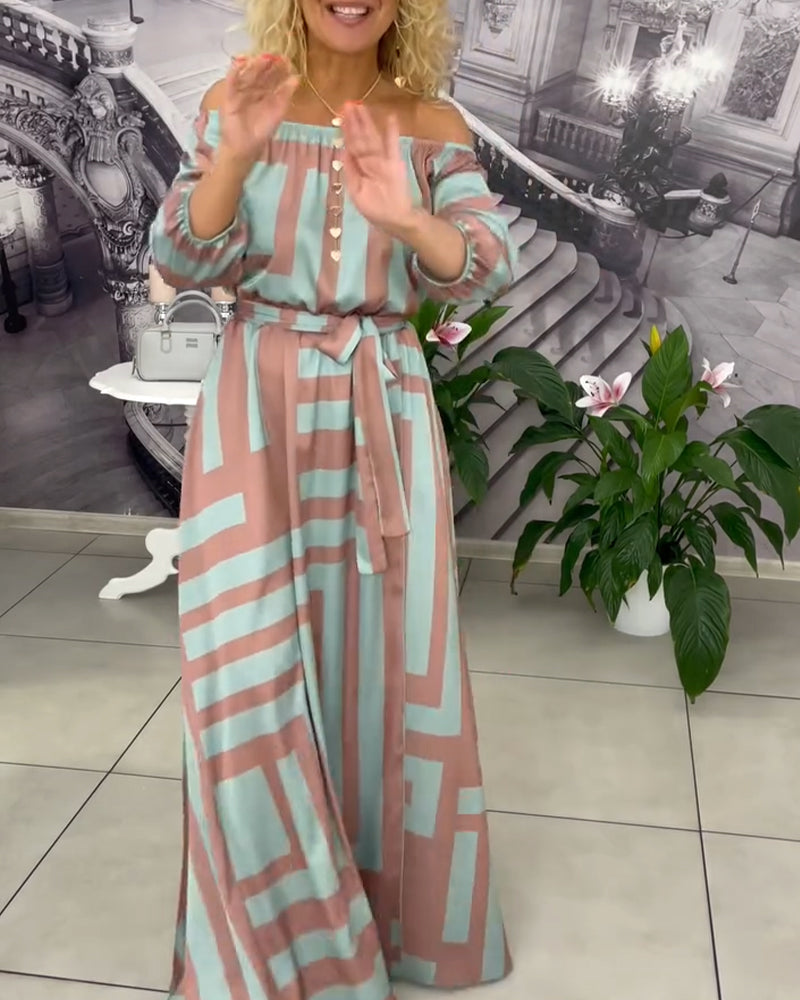 Kleid Modisch und Elegant Bedruckt