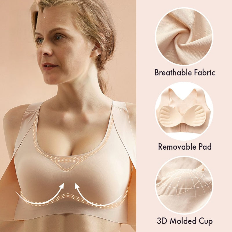 Soutien-gorge Push-up Sans Couture à Soutien Dorsal