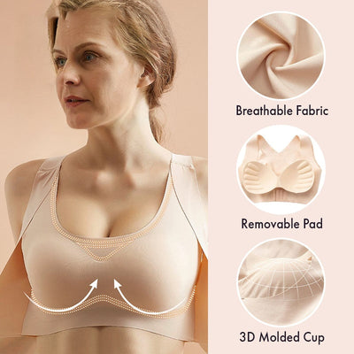 Soutien-gorge Push-up Sans Couture à Soutien Dorsal