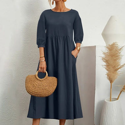 Maëlle - Robe Midi Élégante En Tissu De Haute Qualité