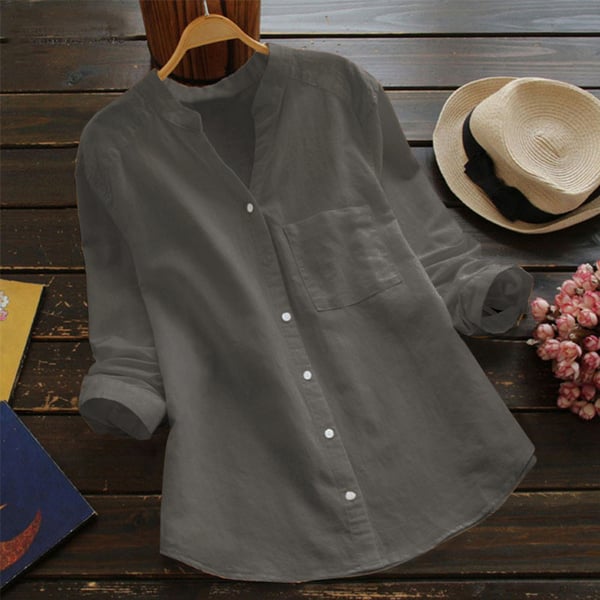 Greta | Chemise en lin à manches longues élégante