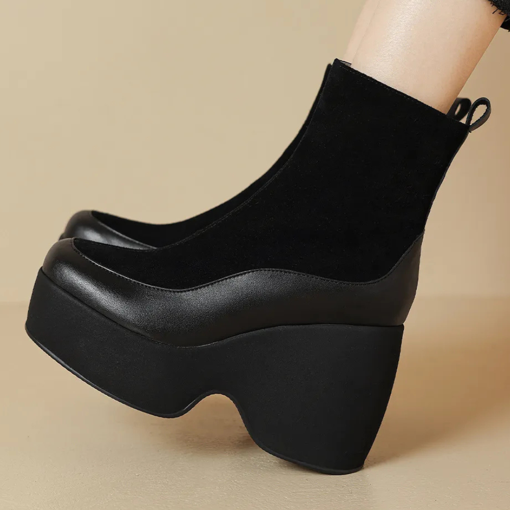 LESHAH - Bottes à plateforme raffinées pour femmes