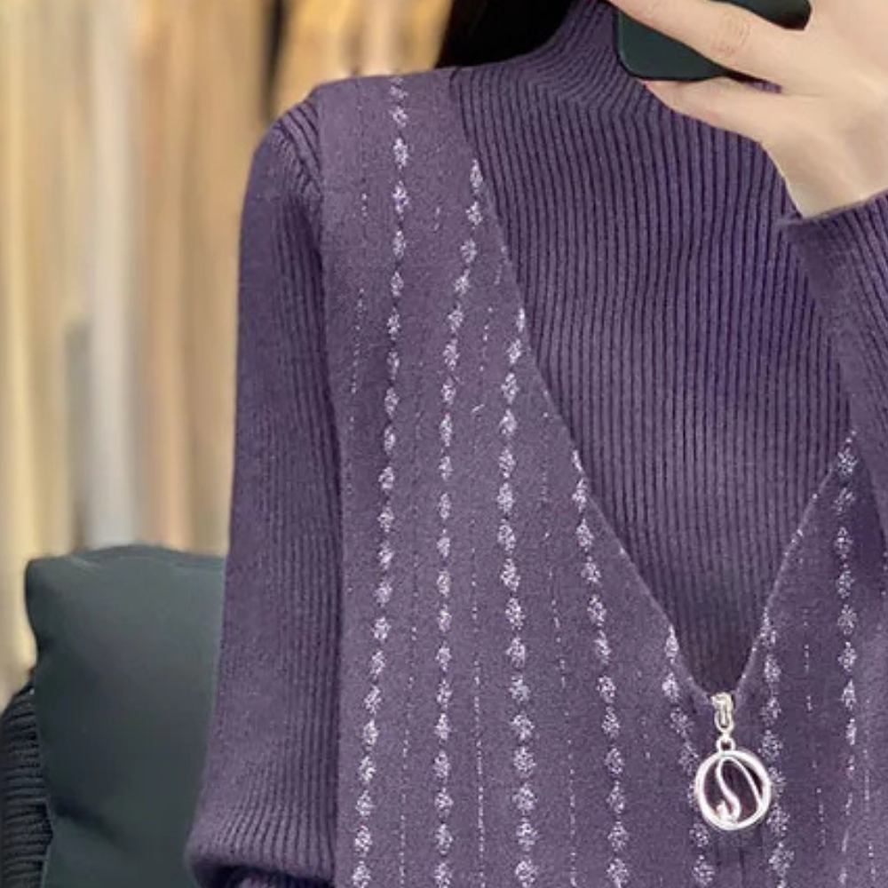 FILIPA - Sweat à Zip Classique pour Femmes