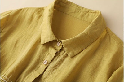 Chemise en pur coton avec une belle tunique brodée