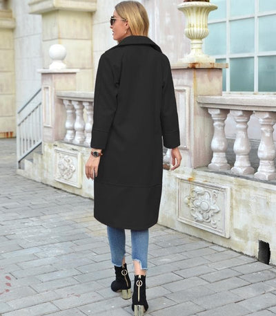 Manteau femme – Coupe cintrée – Longueur genou – Double boutonnage structuré