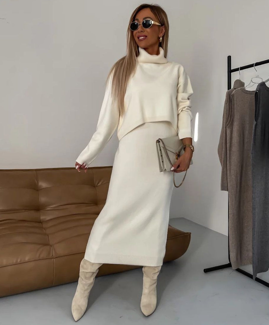 Anna™ - Robe midi et ensemble de pull à col roulé
