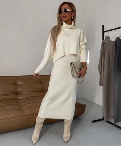 Anna™ - Robe midi et ensemble de pull à col roulé