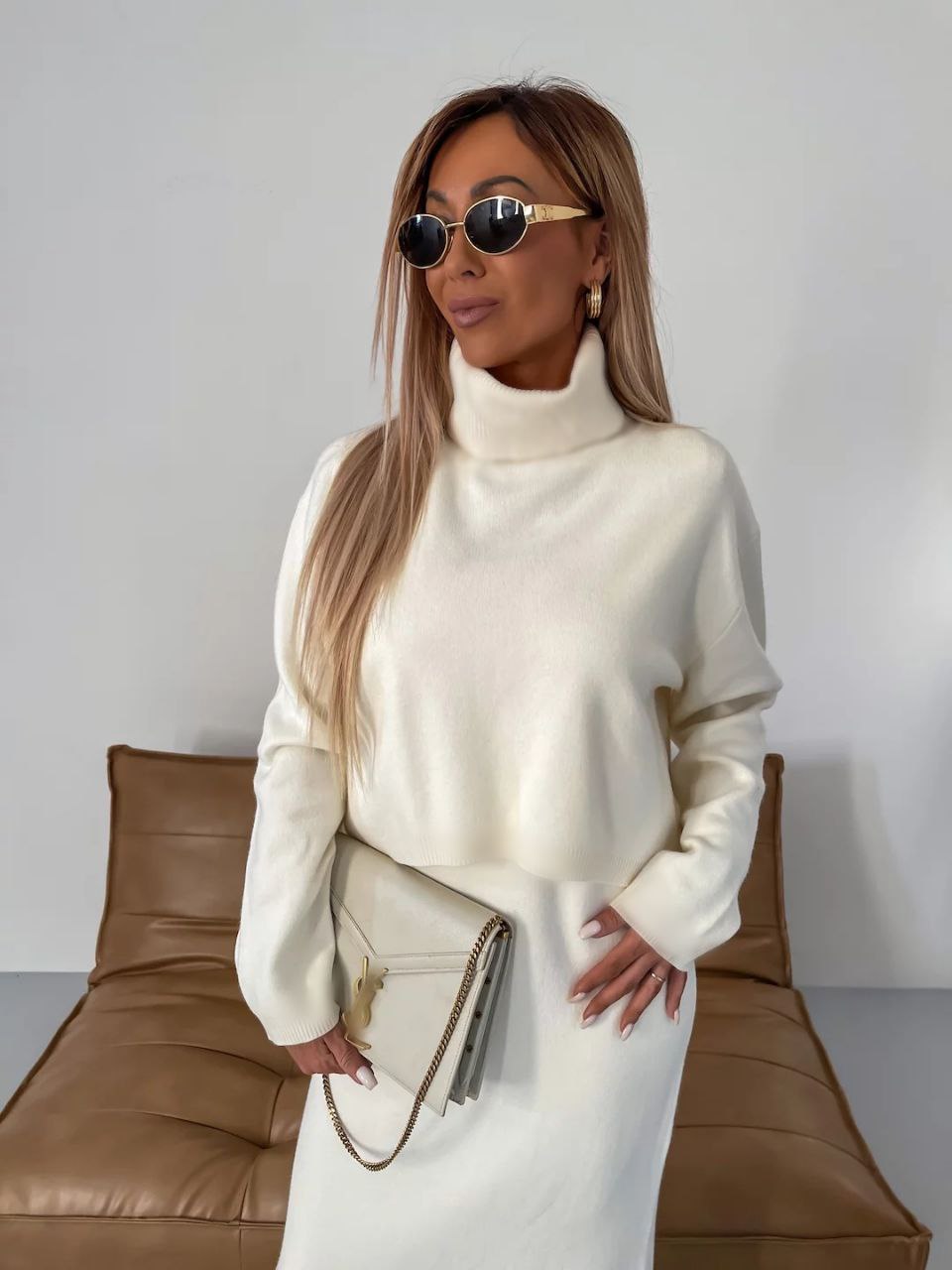 Anna™ - Robe midi et ensemble de pull à col roulé