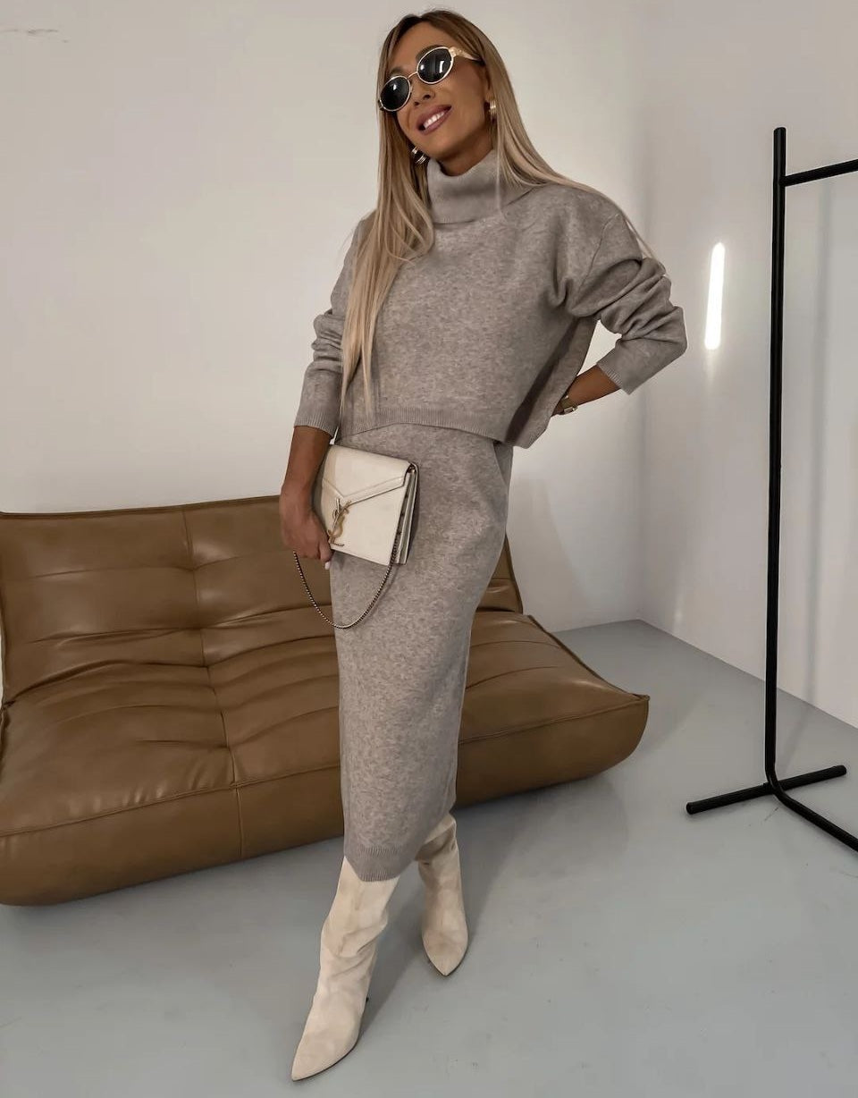 Anna™ - Robe midi et ensemble de pull à col roulé