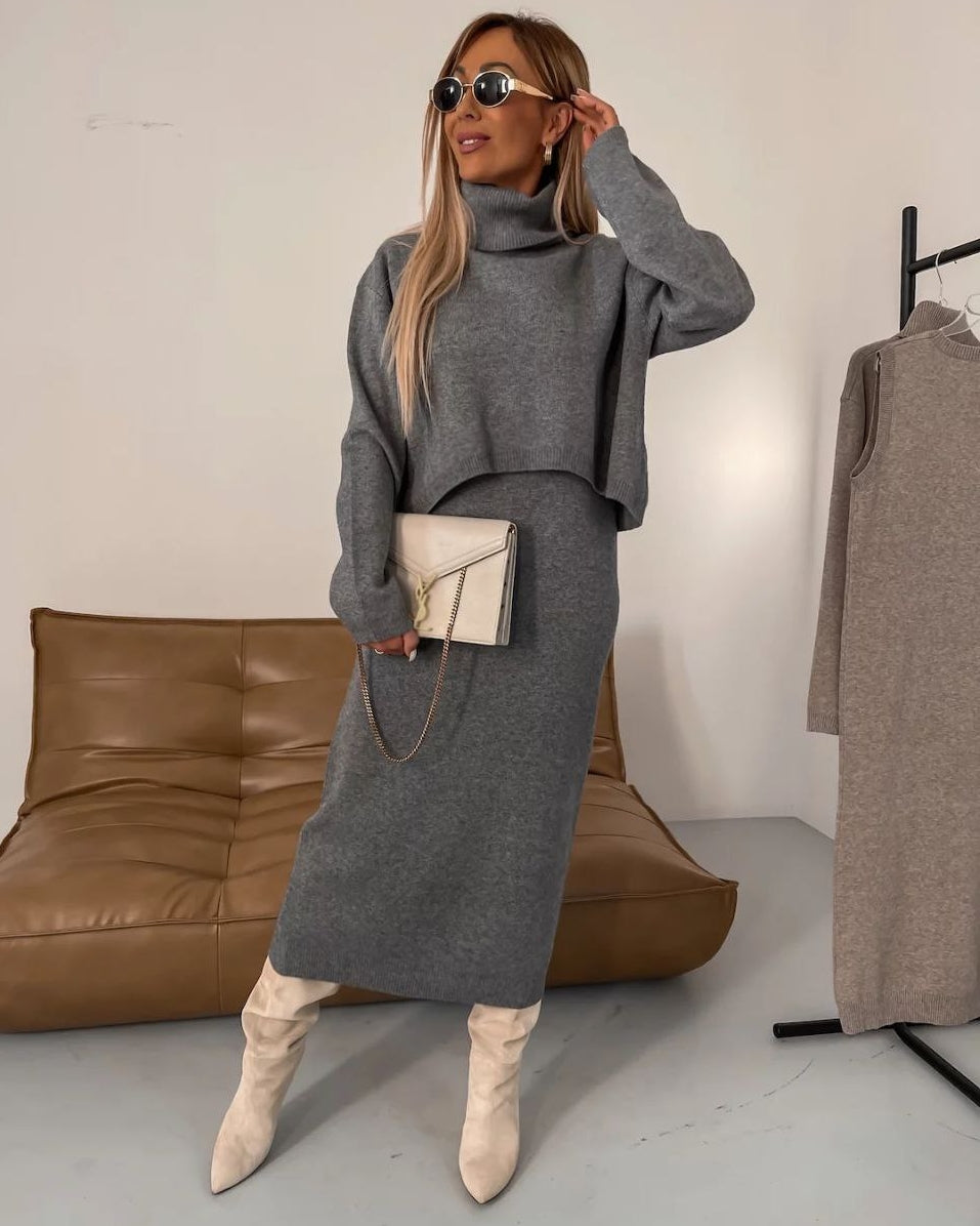 Anna™ - Robe midi et ensemble de pull à col roulé
