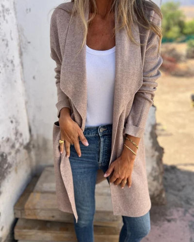 EIGONA - VESTE CARDIGAN DÉCONTRACTÉE À REVERS