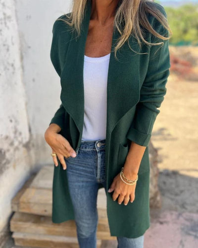 EIGONA - VESTE CARDIGAN DÉCONTRACTÉE À REVERS